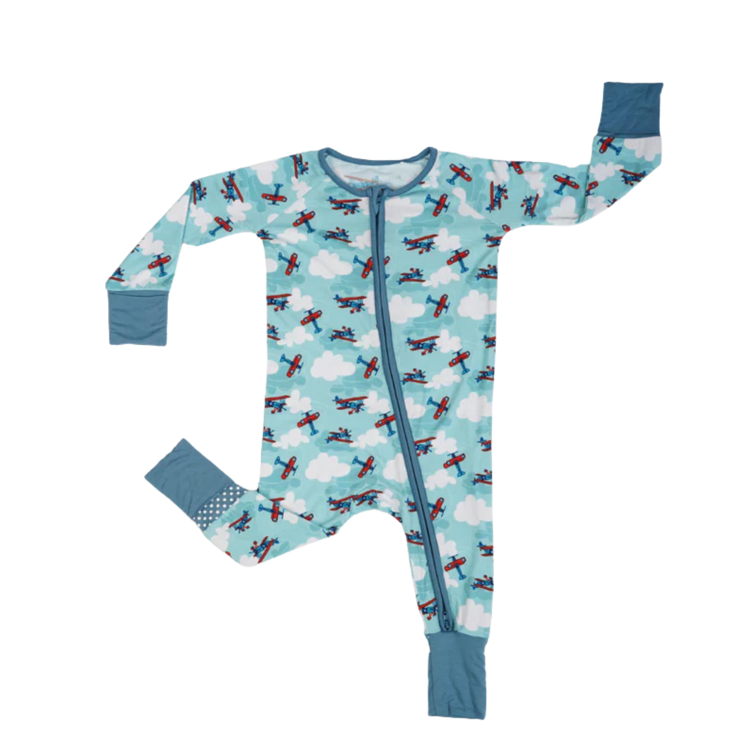 THE PLUSH CLUB Baby Romper Long Sleeves for 3-24 Month Boys & Girls | 95% Bamboo Viscose Hypoallergenic & Breathable Baby Rompers Two-Way Zipper Onesie | Easy Diaper Changes, Roll-Up Mittens & Footies