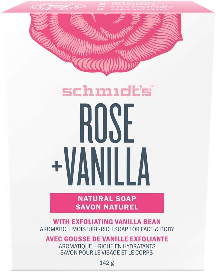 Schmidt's Natural Bar Soap Rose + Vanilla, 5 Oz