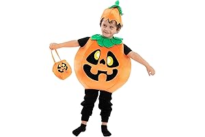 Wacky Pumpkin Costume for Halloween with Orange Bucket (4T)