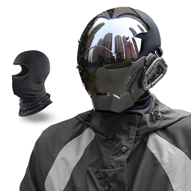 Magoog Punk Mask for Halloween Punk Mask for Cosplayer Halloween Mask with Head Covering Fits for any Halloween