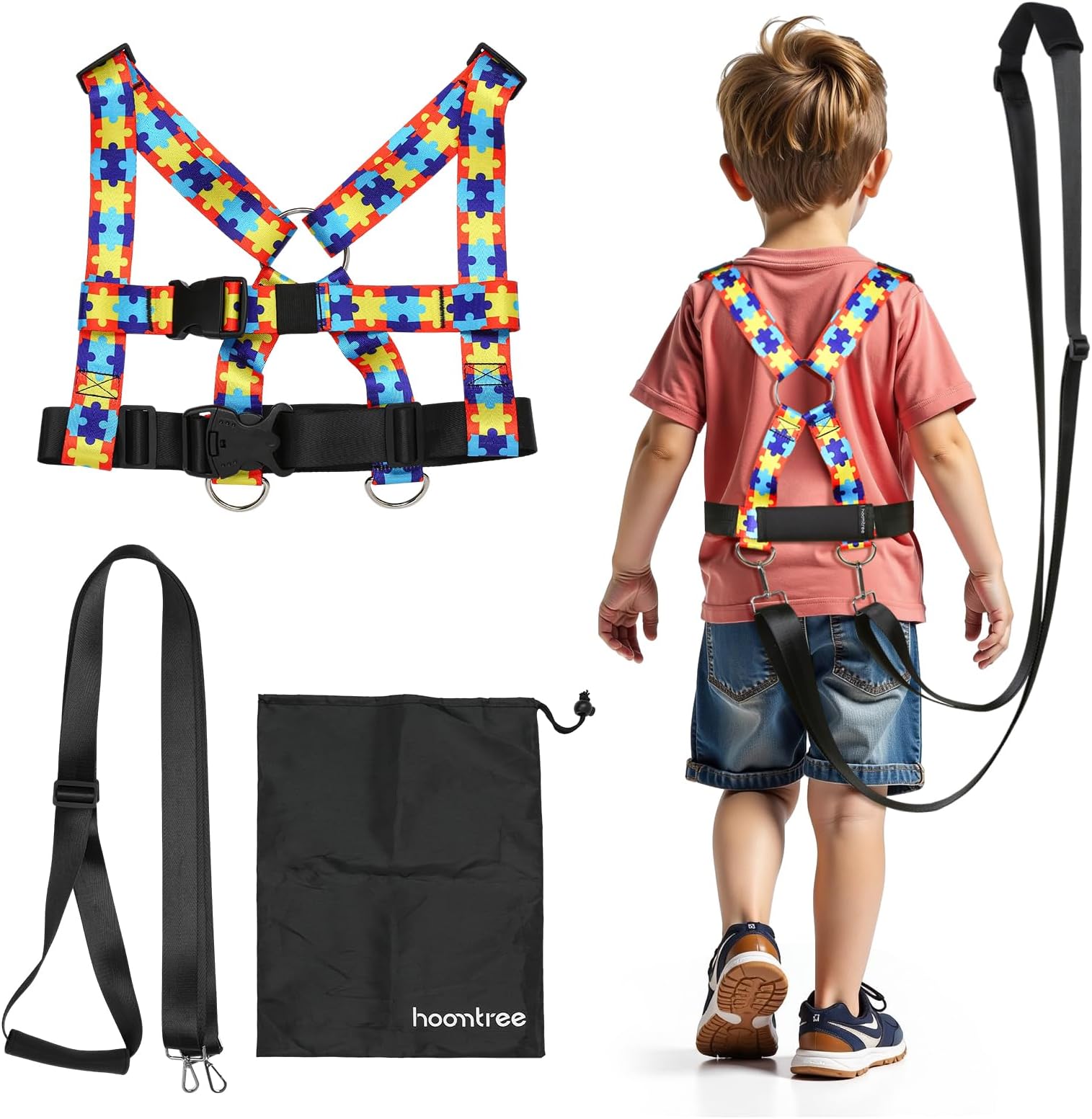Safety Harness Leash for Special Needs Child Aged 3-6 Years Ajustable, Sturdy Walking Harness for Older Children with Grab Handle, Keeping Active ADHD/ASD Autism Kids Safe in Public