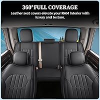 Vista 8 de Truckiipa - Juego de fundas para asiento de automóvil, fundas de cuero y de cobertura completa para asientos de camioneta de cabina extendida