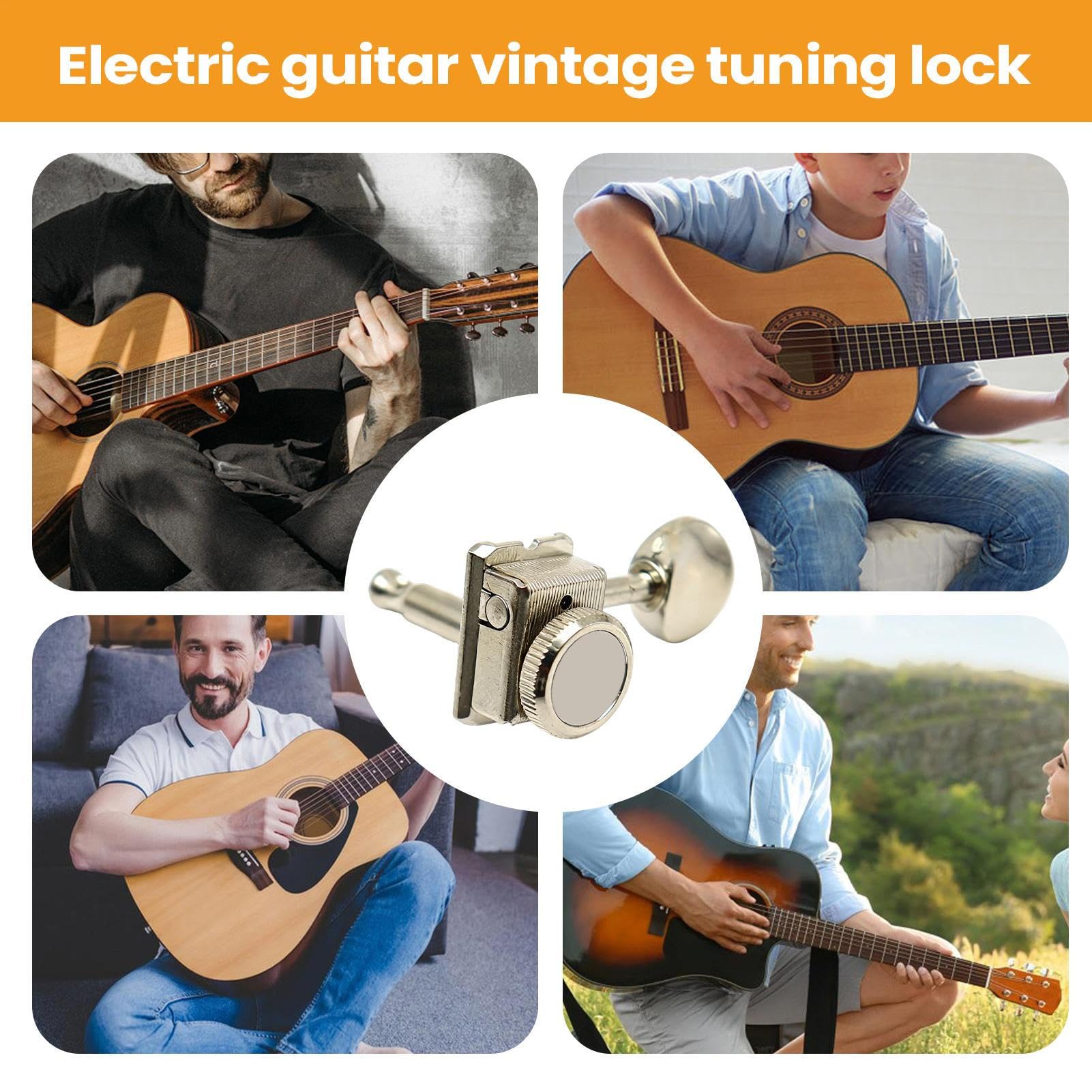 Afinador De Guitarra Con Bloqueo Herramienta de Afinación Para Instrumentos | Clavijas Y Mandos De Precisión Para Guitarra Para Hijos Familiares Amigos Expertos Aprendices Hombres