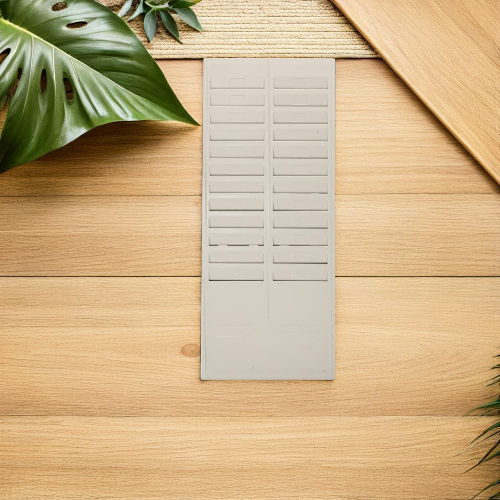 2 Pezzi Portacarte da Parete con Scomparti in Plastica Resistente Organizer per Schede Presenze e Documenti Supporto Multiuso per Ufficio Negozi e Aziende per Badge e Timesheets