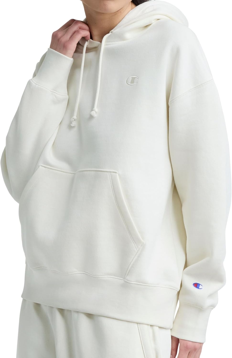 Champion Women's Pullover Fleece Hoodie, Loose Fit, Midweight, C Logo, Available in Regular and Plus