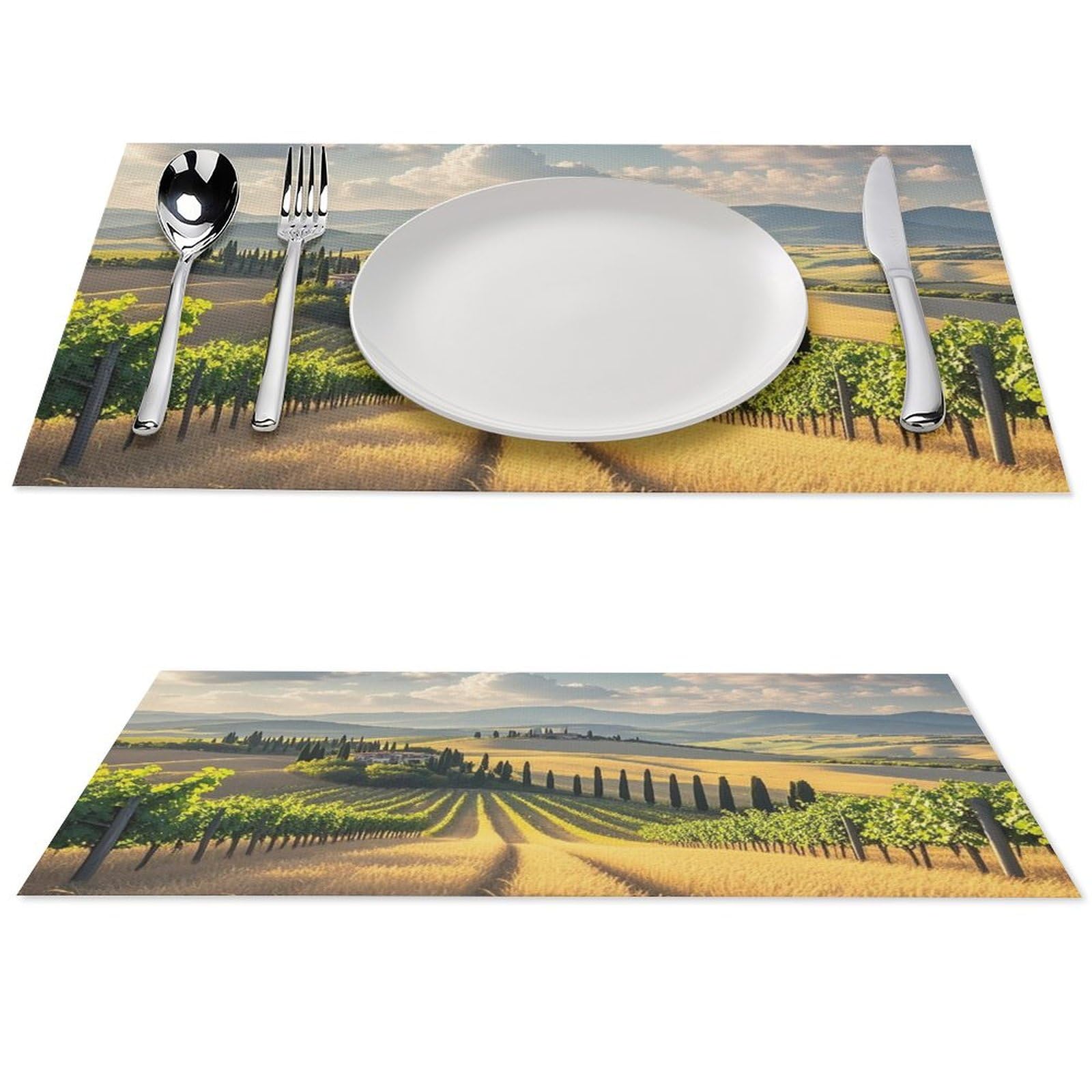 Lot de 6 sets de table PVC lavables et antidérapants pour cuisine