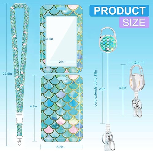 Miniatura 2 de Cordón para credencial y soporte para credencial de identificación, carretes retráctiles con clip para cinturón de carrete de mosquetón, cordón de