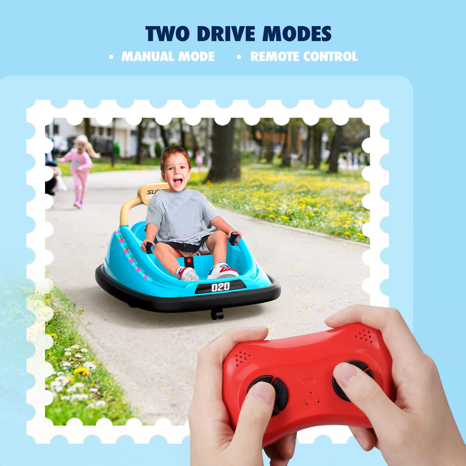 Amazon.co.jp: Powerwhale バンパーカー 12V 電動キッズバンパーカー
