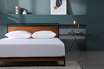 ZINUS 木製 ベッドフレーム セミダブル WoodPlatform ブラウン ZINUS 木製 ベッドフレーム セミダブル WoodPlatform ブラウン