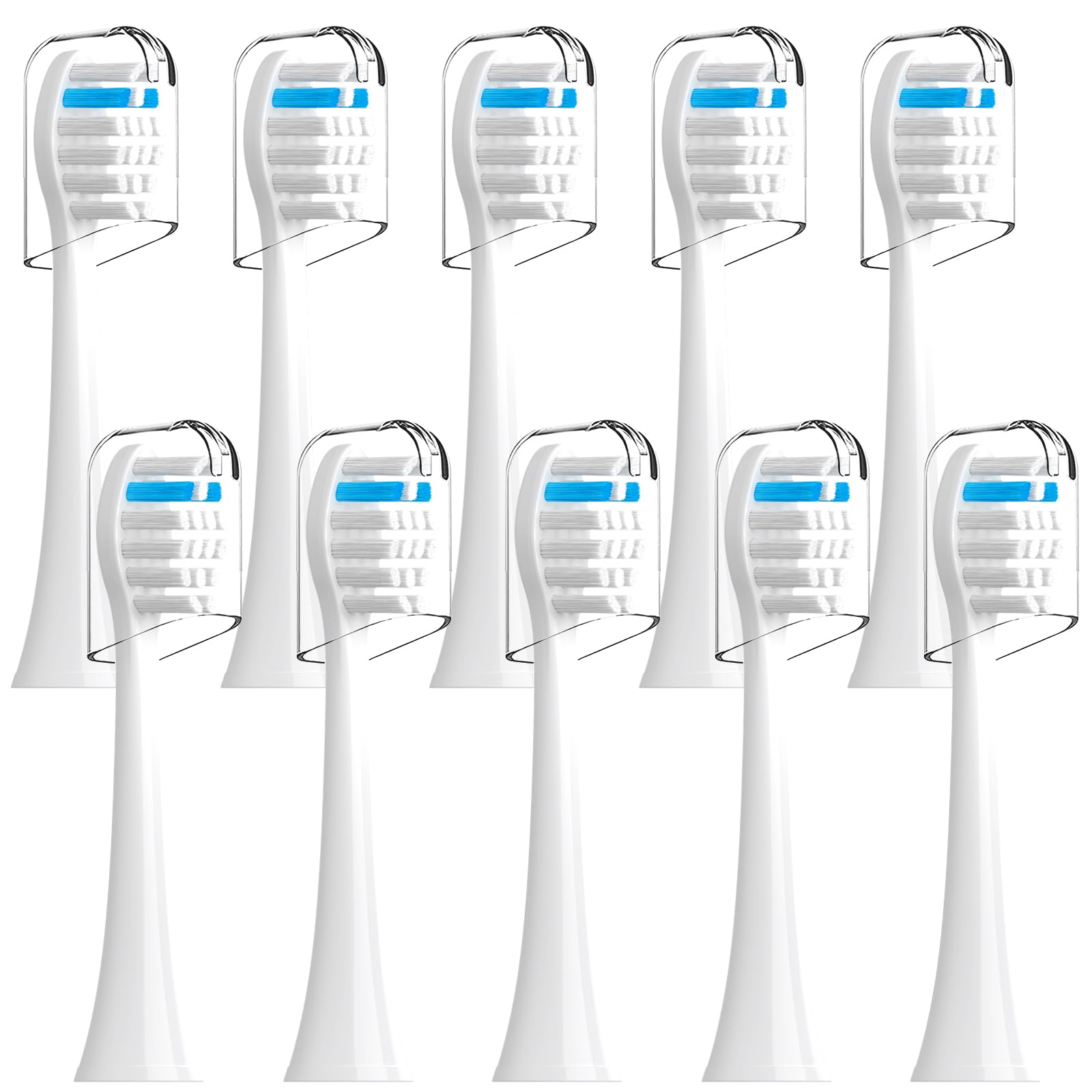 Cabezales de repuesto para cepillo de dientes eléctrico TAO Clean, blanco, paquete de 10