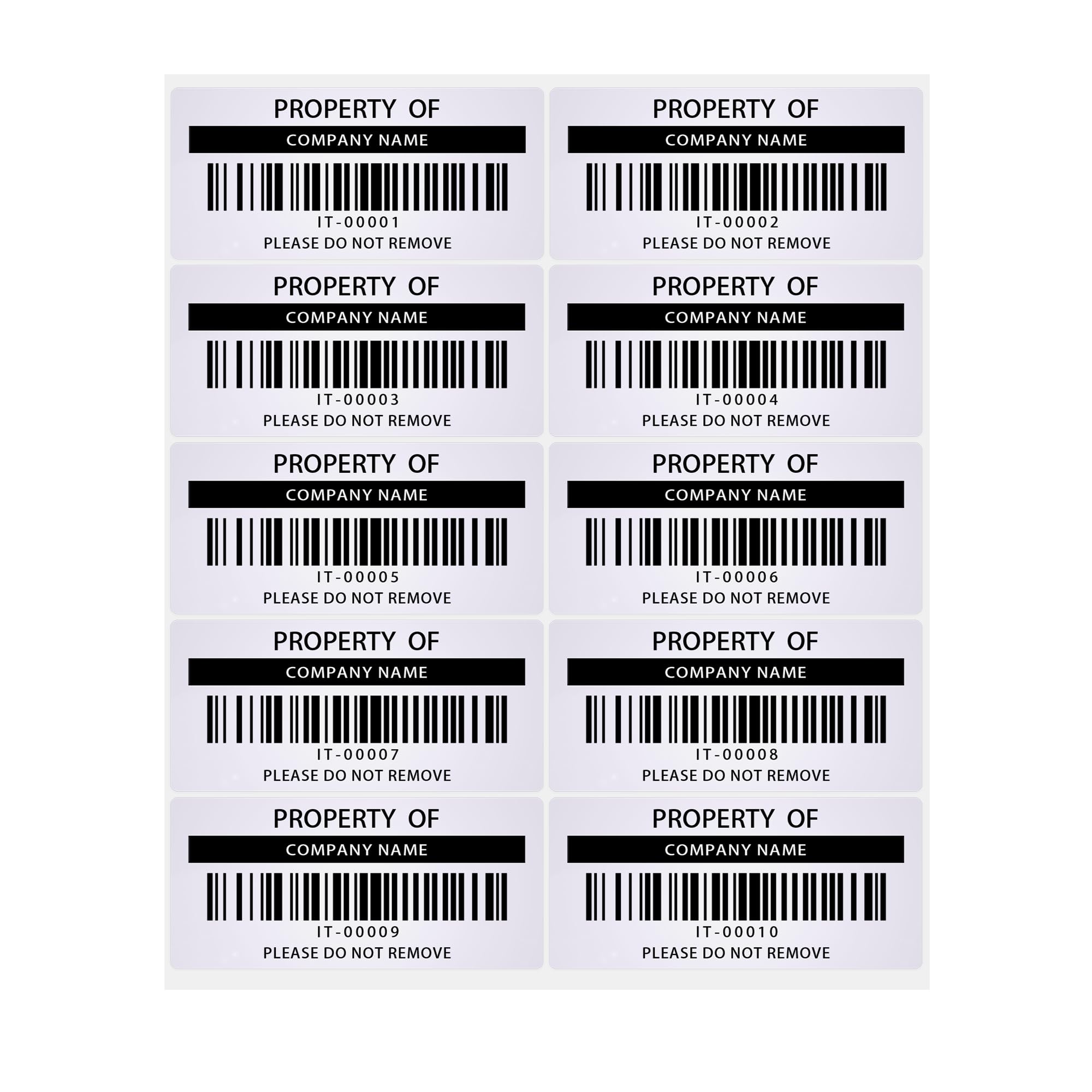 Custom Asset Tags: Order Asset Sticker Labels For Equipment