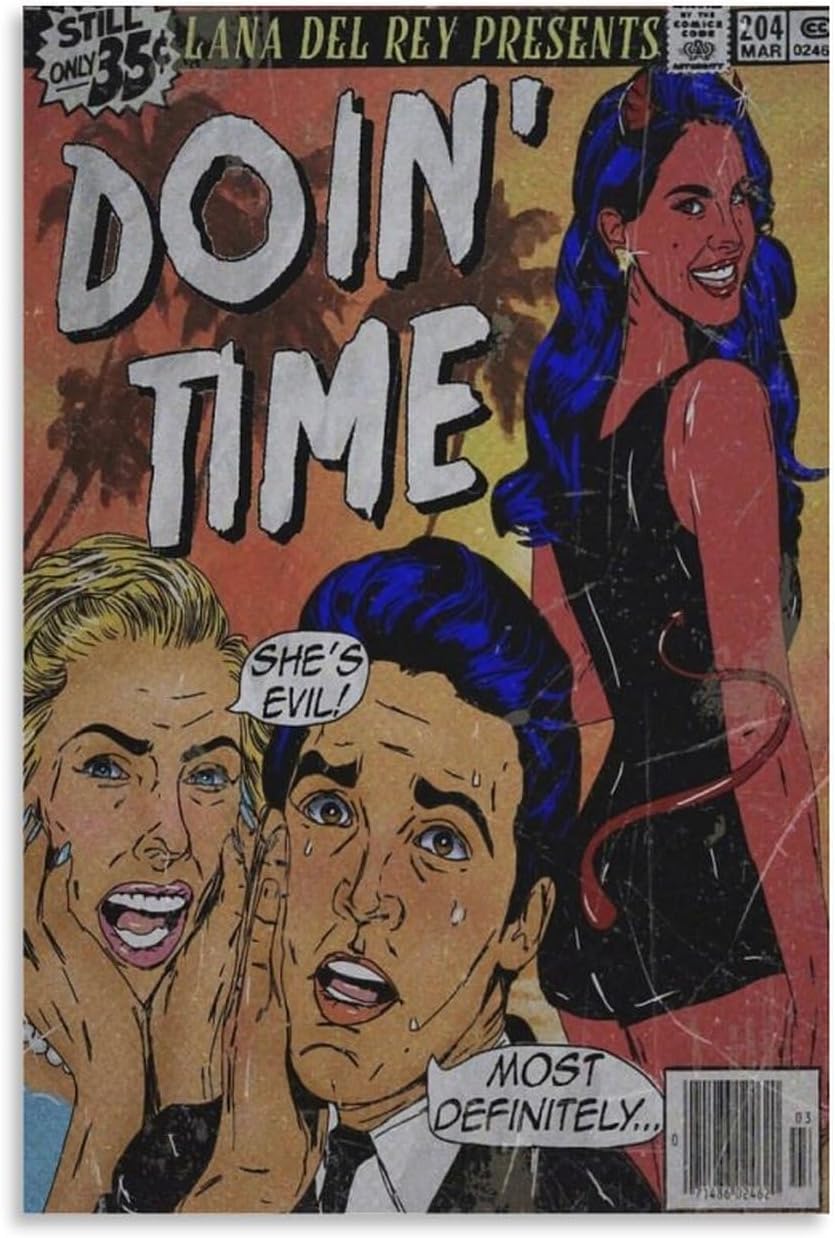 Lana Del Rey Poster Doin' Time Comic Music Poster for Room