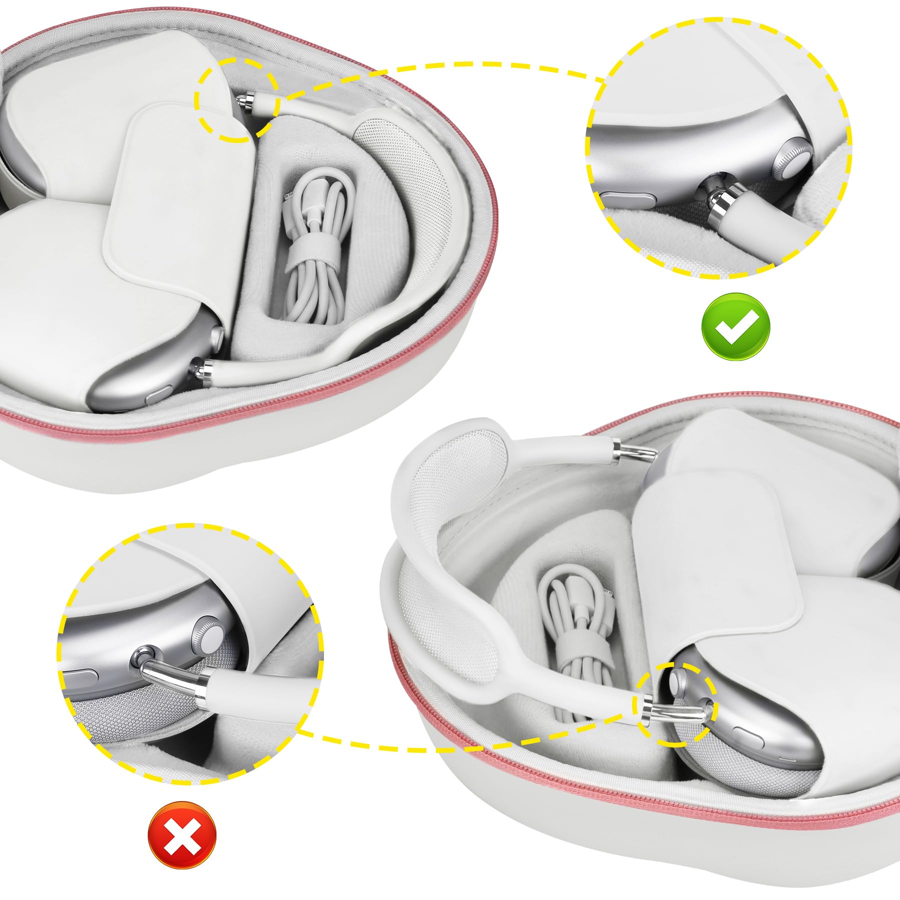 BOVKE Hard Case with Sleep Mode for Apple AirPods Max 2 / AirPods Max Wireless Over-Ear Headphones - Image 4