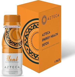 Azteca Health Organic Energy Shots - Wellness Shots, Natural Energy Shots, Health Shots, Vitamin Boost for Focus, Strength, and Energy, Organic Energy Drink Made in the USA - Lemon Flavor 1-Pack 2Fl oz