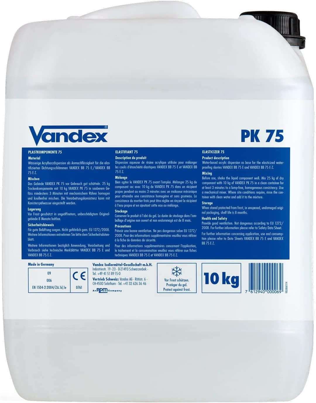 Vandex PK75 - Elasticiser for BB75 Tanking Slurry 10Kg