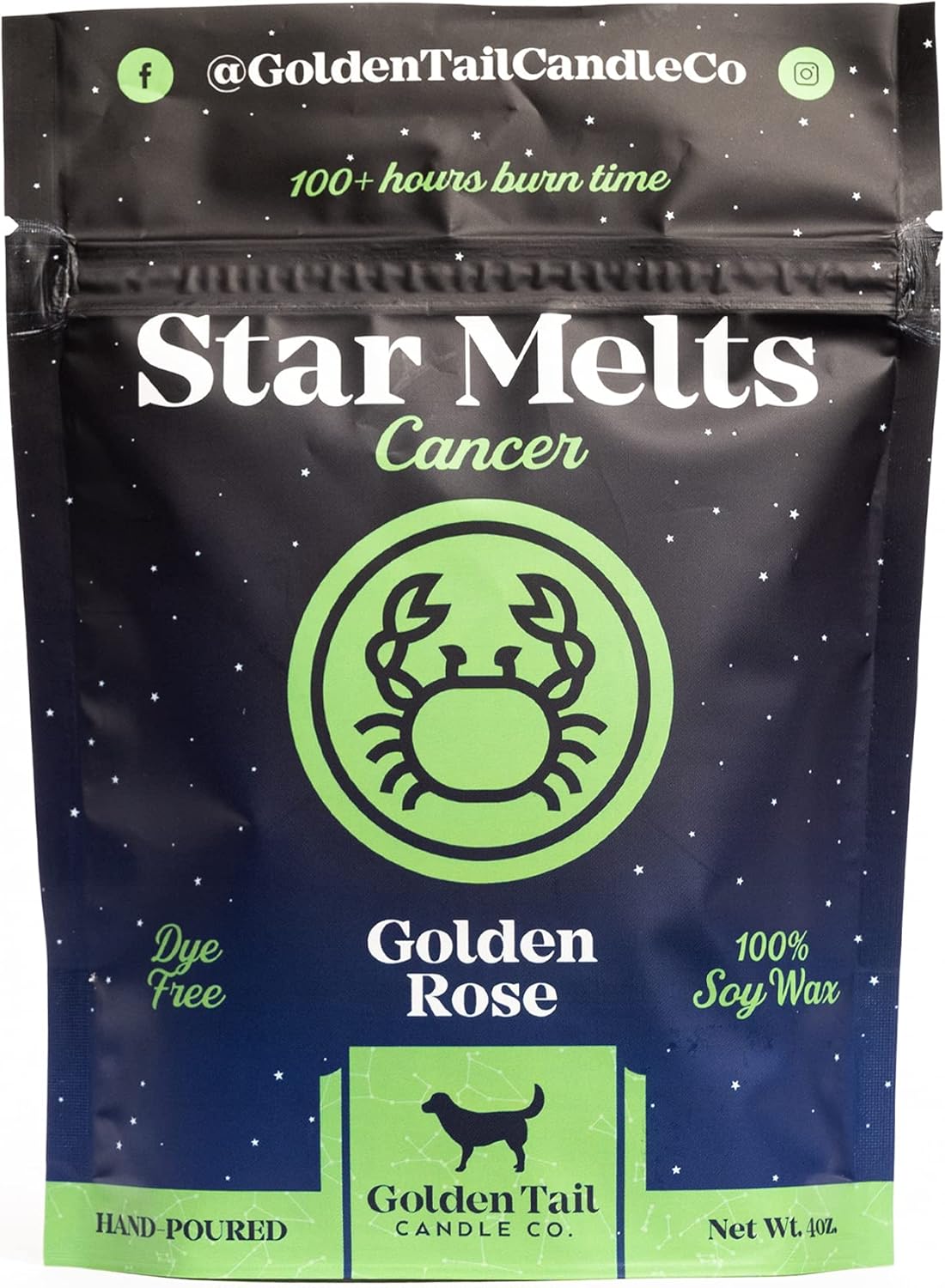Golden Tail Candle Co. Scented Wax Melts Astrology Star