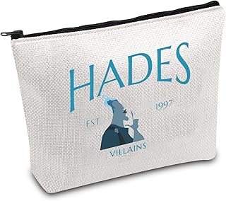 Hades Villain Gift Hades Inspired Makeup Bag Villain Quote Cosmetic Bag Magic Kingdom Gift Hercules Megara Fans Gift Blue Flame Hades Gift (HADES 1997)