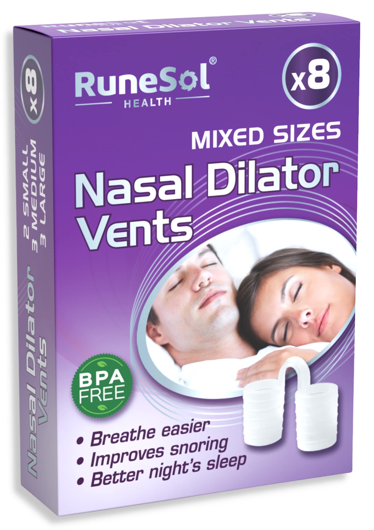 3 x RAW Customer Returns Runesol nasal spreader against snoring, 8 x m
