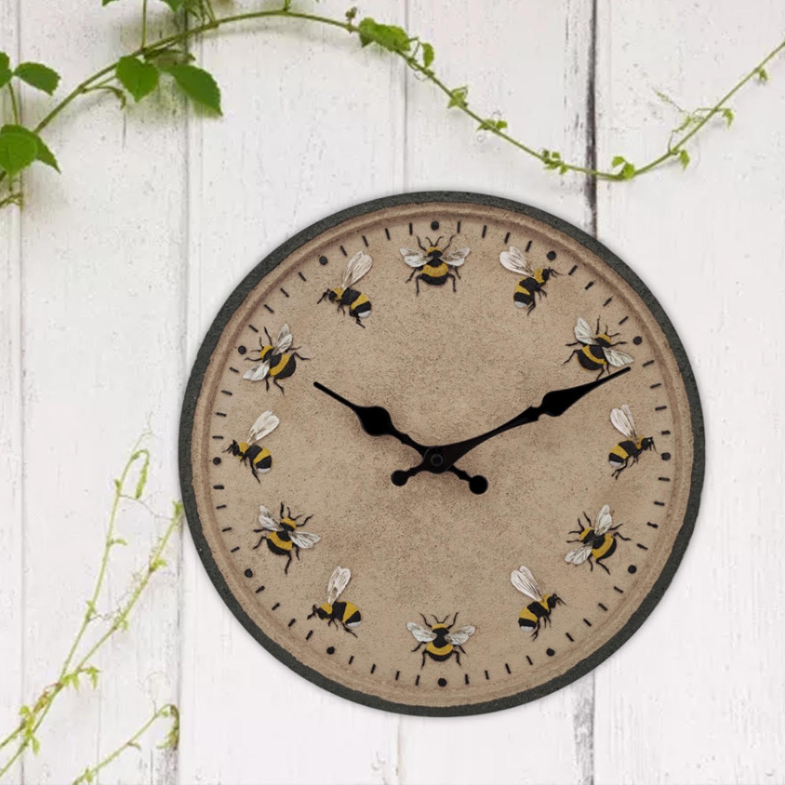 Baoblaze Gartenuhr Wetterfest Groß, Outdoor Wall Clock, Robuste 30 cm Große Hängeuhr, Wanduhr Wasserdicht Retro Aussenbereich, Kreativ Antike Wanduhr für Schwimmbad Hof Restaurant Büro Eingang