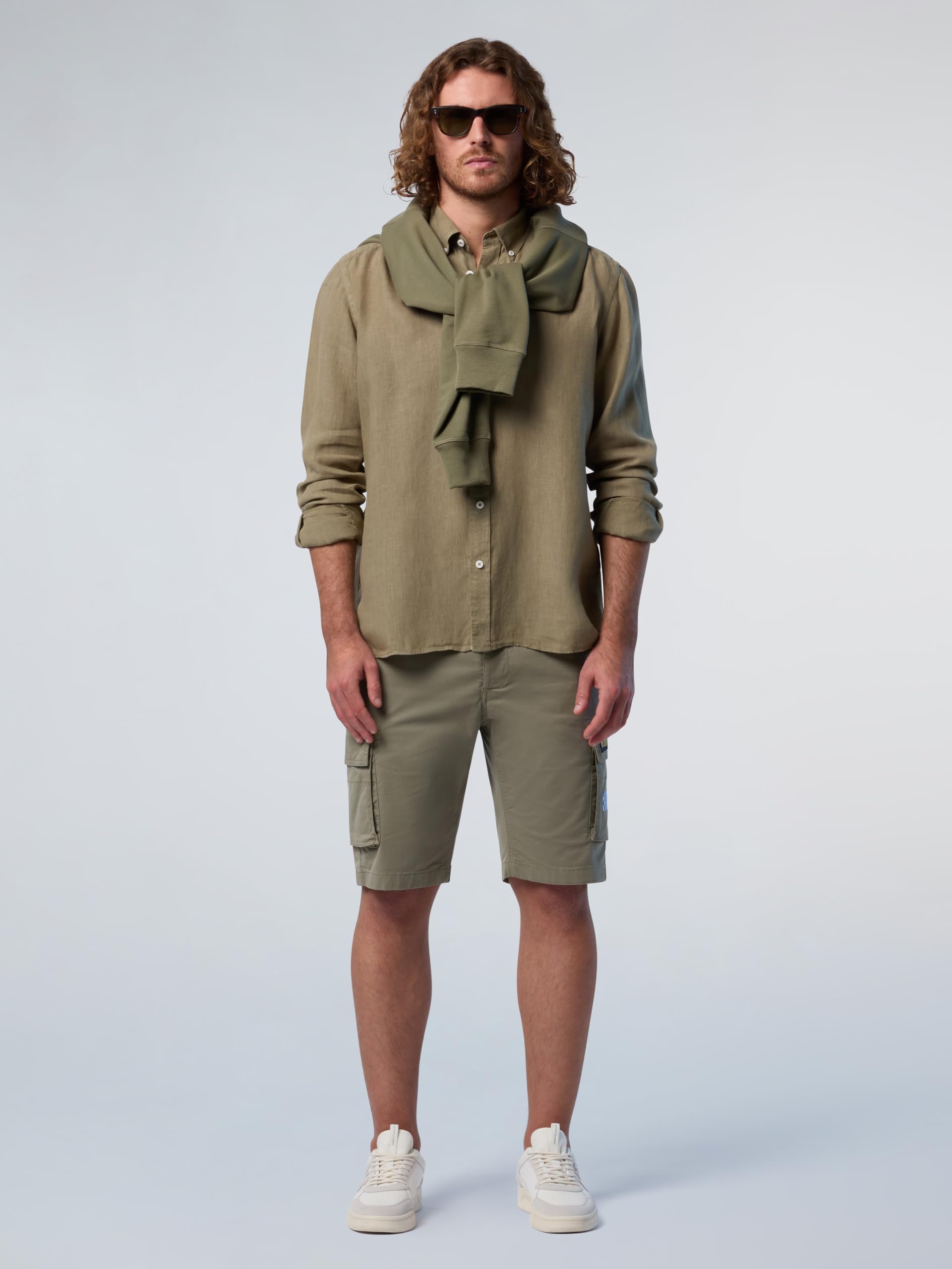 NORTH SAILS Camicia Uomo in Lino European Flax™ con Bottoni in Corozo