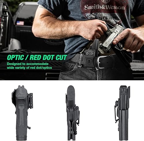 Miniatura 5 de Funda IWB Kydex, corte óptico y garra Glock 1719, Glock 4343X (sin MOS), Taurus G2CG3C, GX4, G3, Sig P320, P365, Ruger LC9, Security 9, S&W M&P