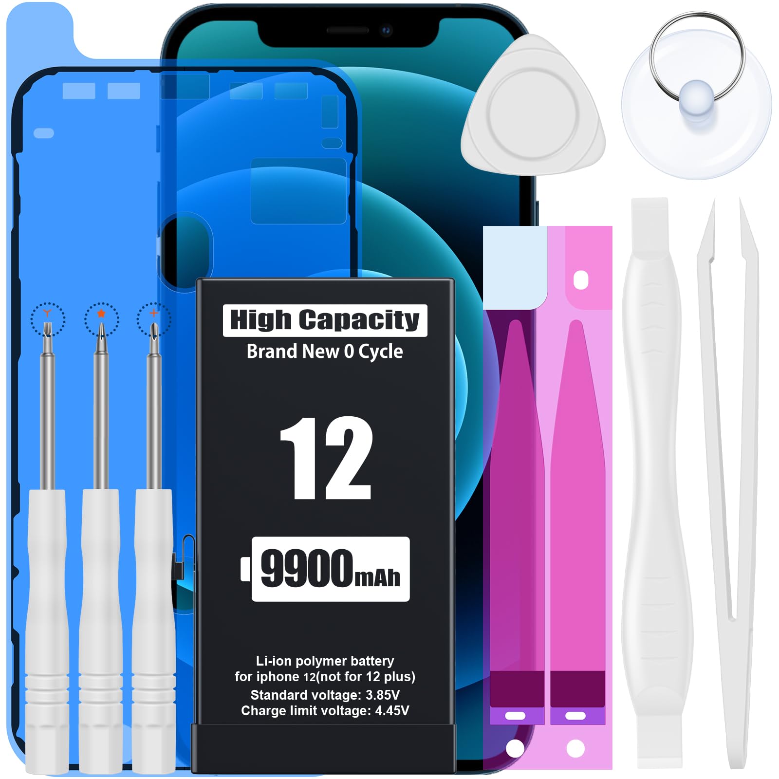 EMNT Battery for iPhone High Capacity Than Others Replacement Battery with Complete Repair Tool Kit and Instructions (for iPhone 12/12 pro 2024)