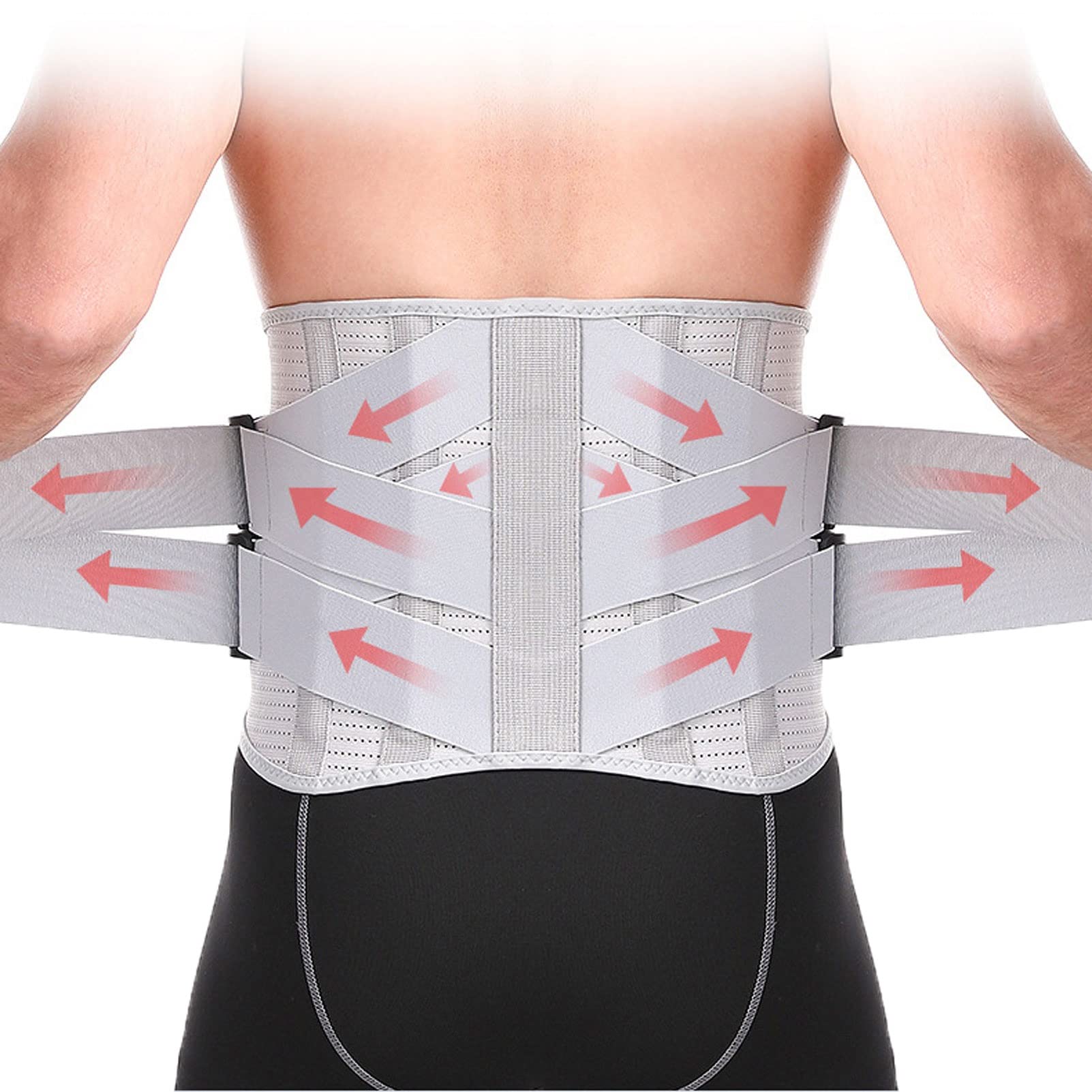 Back Support Belt With Adjustable Support Straps Back Brace For Men And Women Lower Back Pain Relief Lumbar Support Belt For Herniated Disc, Sciatica (M/Medium)