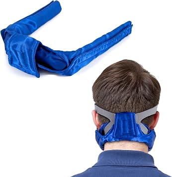 Compatible for Satin CPAP Strap Covers, Breathable CPAP Mask Cushions, Universal CPAP mask Liners to Reduce CPAP Mask Strap Pressure and Red Marks Extend CPAP Headgear Strap Covers Useful Life Blue