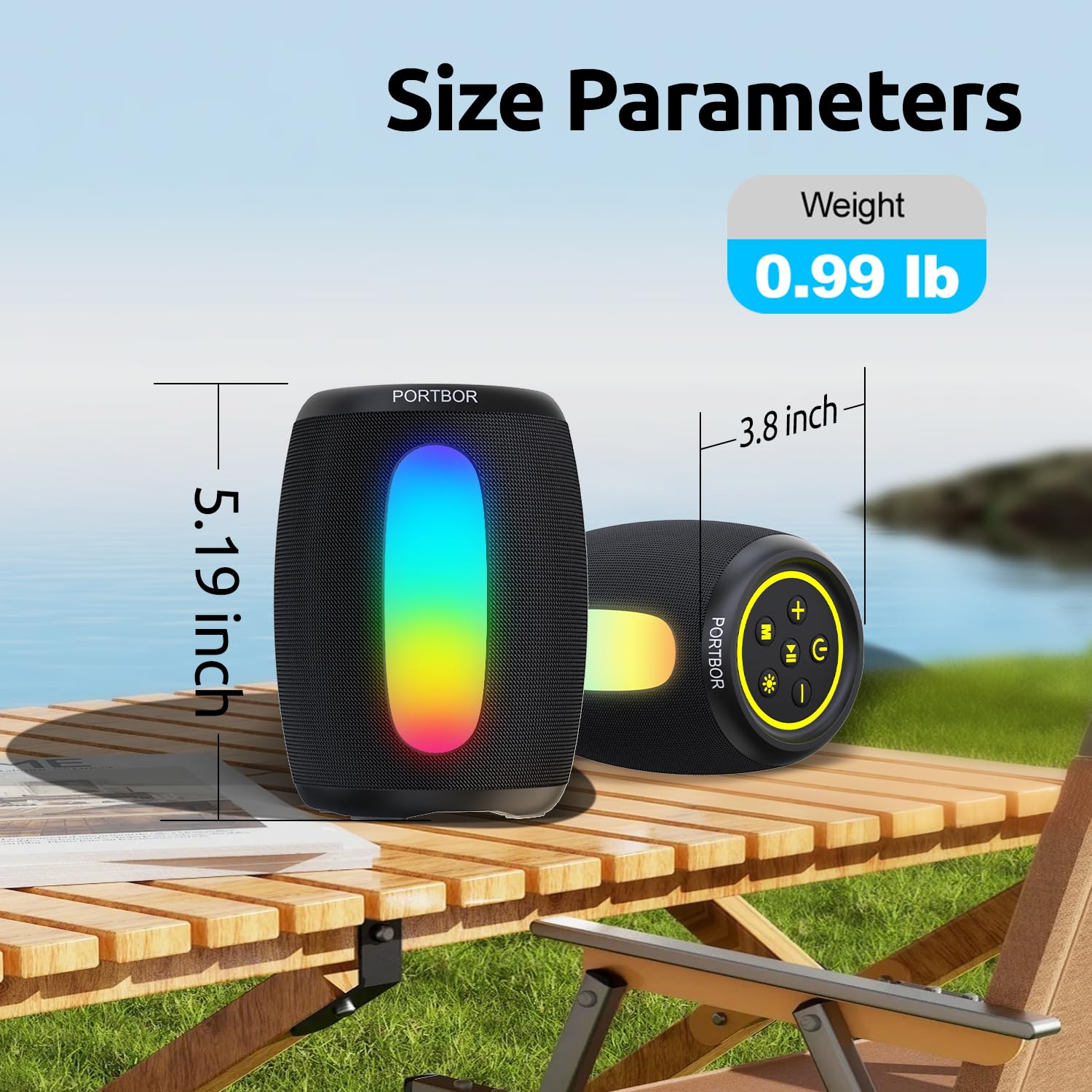 PORTBOR Bluetooth Speaker — view 9