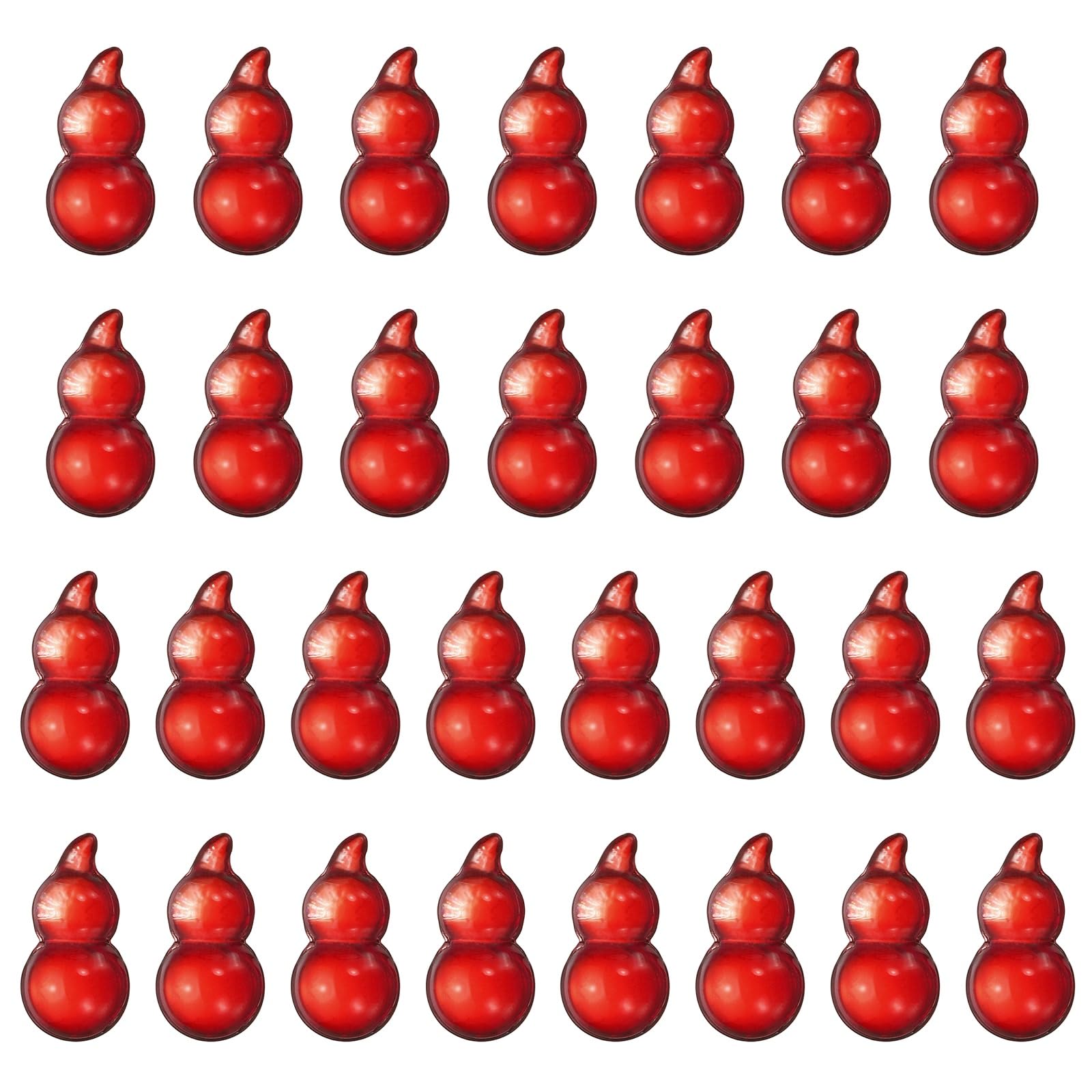 Gourde chinoise Feng Shui en cristal rouge x30 : figurines de collection à suspendre pour table