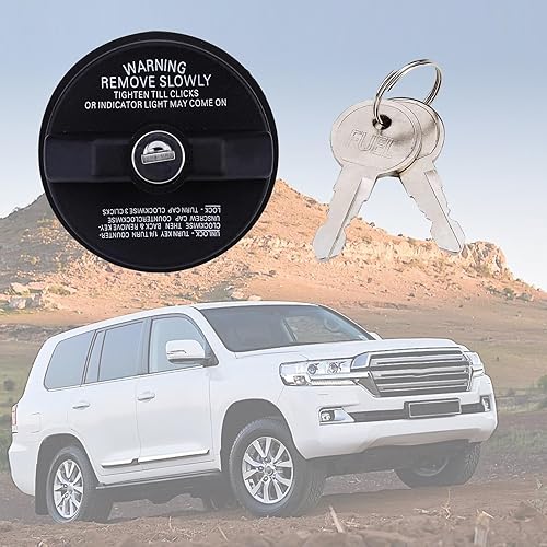 Miniatura 3 de Fogfar 1 tapa de gas con bloqueo, bloqueo del tanque de combustible, cubierta de combustible para reemplazar 77300-47020 10504, compatible con