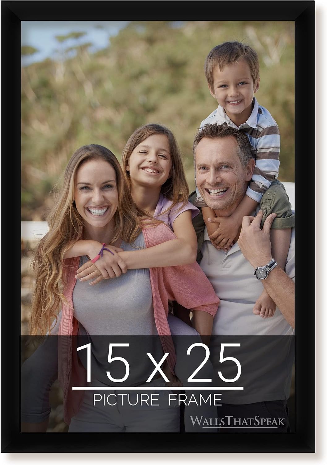 wallsthatspeak 15x25 Black Picture Frame for Puzzles Posters Photos or Artwork