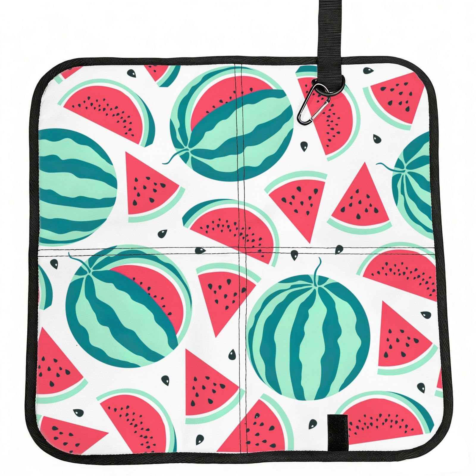 YGLHBDPBF Fruits Watermelon Print Camping seat cushion,Foldable Sitting Pads,Save Backpack Space for Hiking