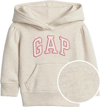 GAP Baby-Girls Playtime Favorites Logo Pullover Hoodie Hooded Sweatshirt