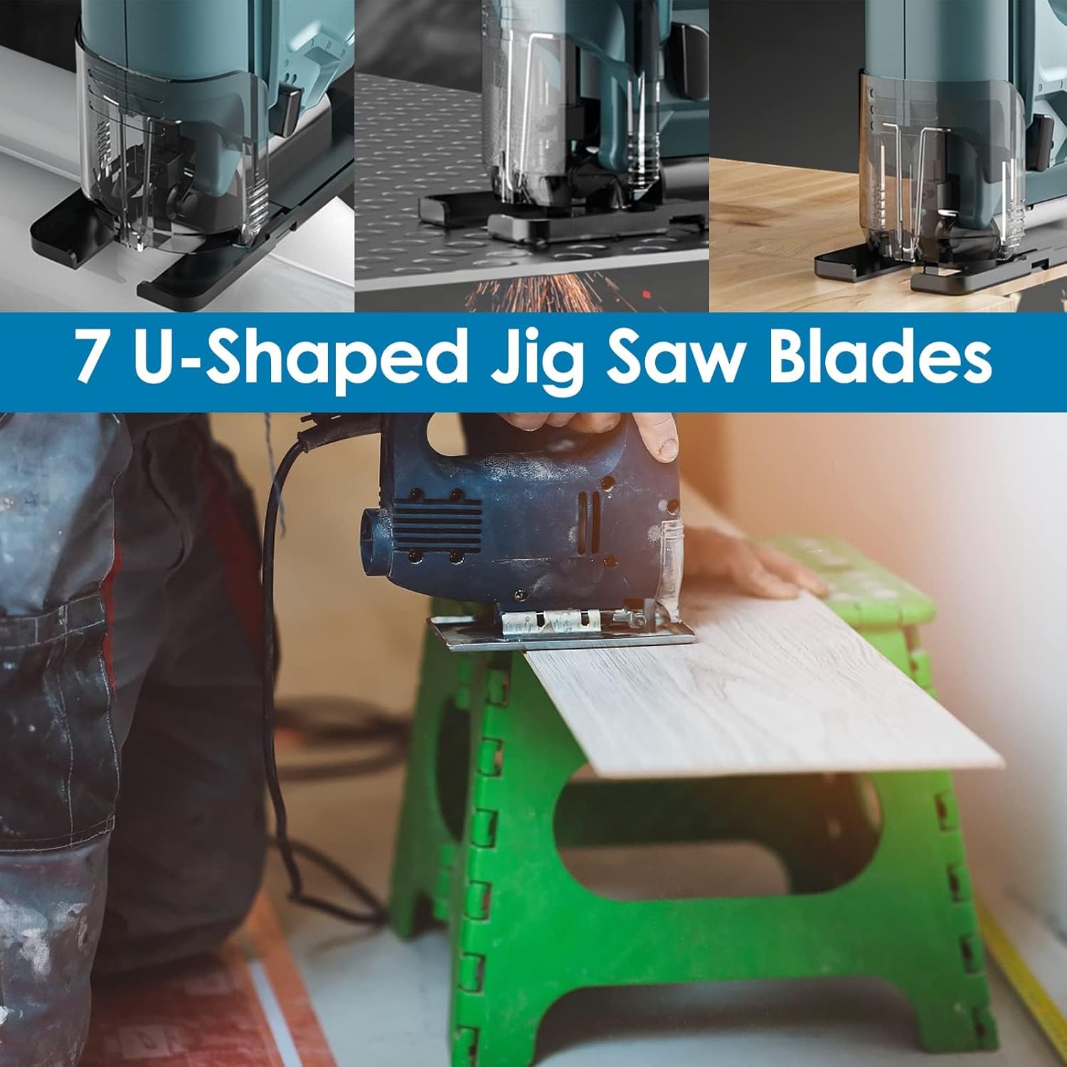 22-Piece Universal Jig Saw Blade Set for Wood,Plastic and Metal Cutting with Tool Bag Universal Design fits All Name Brand and Import jig saws