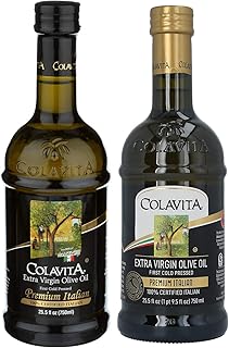 Colavita Premium Italian Extra Virgin Olive Oil, 25.5 Fl Oz (Pack of 2), Glass Bottles - Packaging May Vary