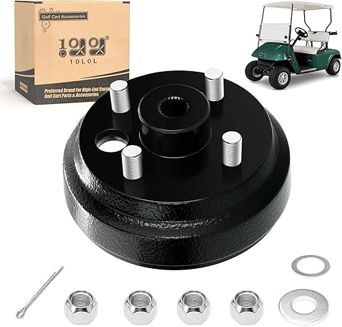 10L0L Golf Cart Brake Drum Hub Assembly for 1982-up EZGO TXT PDS Electric Cart Not Fit Gas Models OEM 19186G1 19186G1P