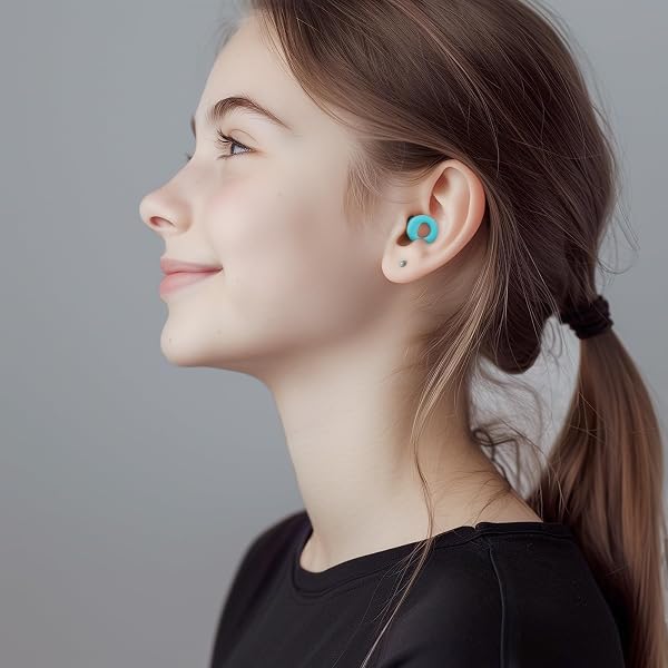 HOYIO Ear Plugs for Noise Reduction–Super Soft, Reusable Hearing Protection in Flexible Silicone for Sleep, Noise Sensitivity & Flights-8 Ear Tips in XS/S/M/L–27dB Noise Cancelling–Light Blue - 5