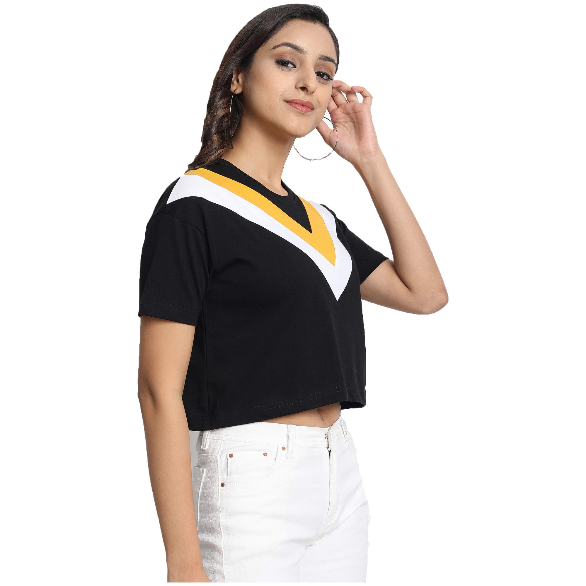 JUNEBERRY Camiseta original de Disney con cuello redondo, media manga, ajuste regular, estampado de dibujos animados, color melocotón, para mujeres/niñas (T_DMF2220_SN)