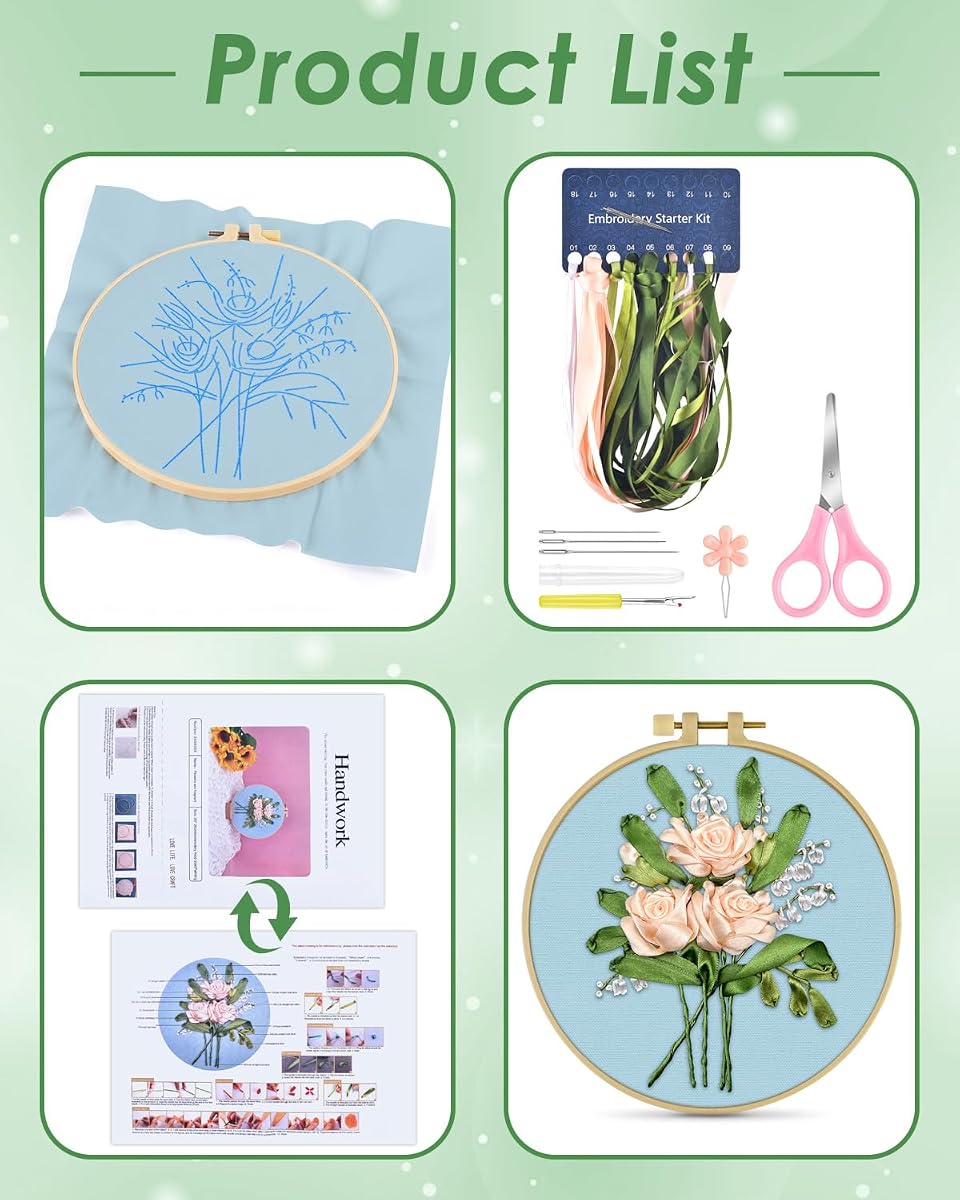 Luxury Silk Ribbon Embroidery & Mending Kit view 2