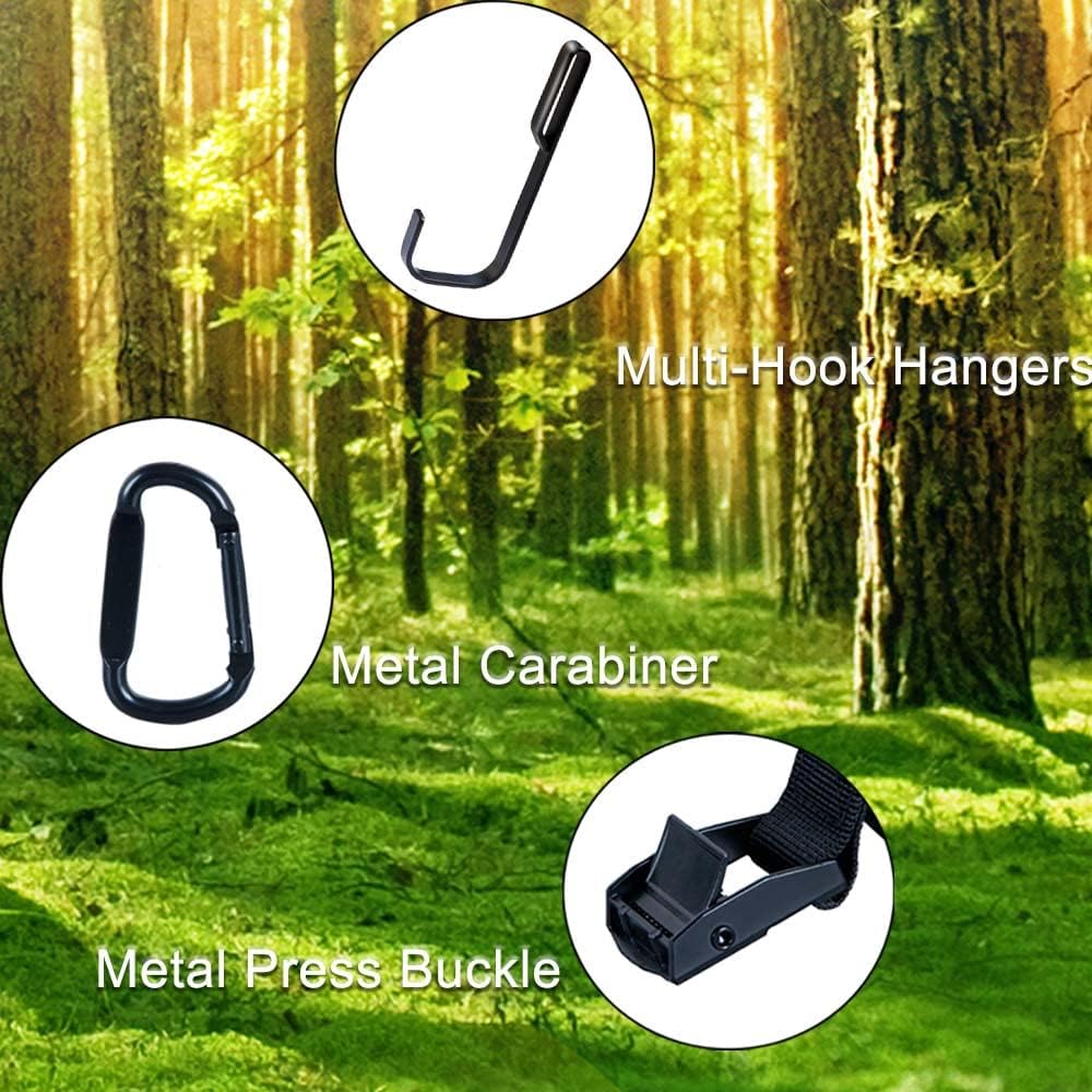 LCSICY Tree Stand Accessories for Hunting, Treestand Gear Hanger with Metal Hooks, Tree Stand Strap Gear Hangers for Hunting Gears，Perfect for Hunting, Camping and Various Outdoor Activities : Sports & Outdoors