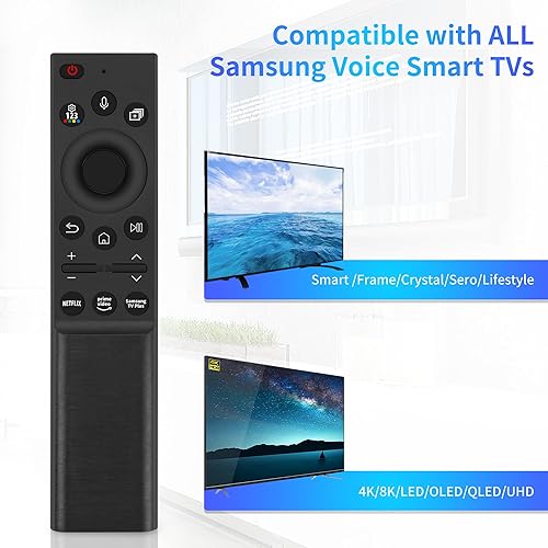 Miniatura 2 de Control remoto de voz de repuesto universal para todos los televisores inteligentes Samsung con función de voz, compatible con televisores Smart