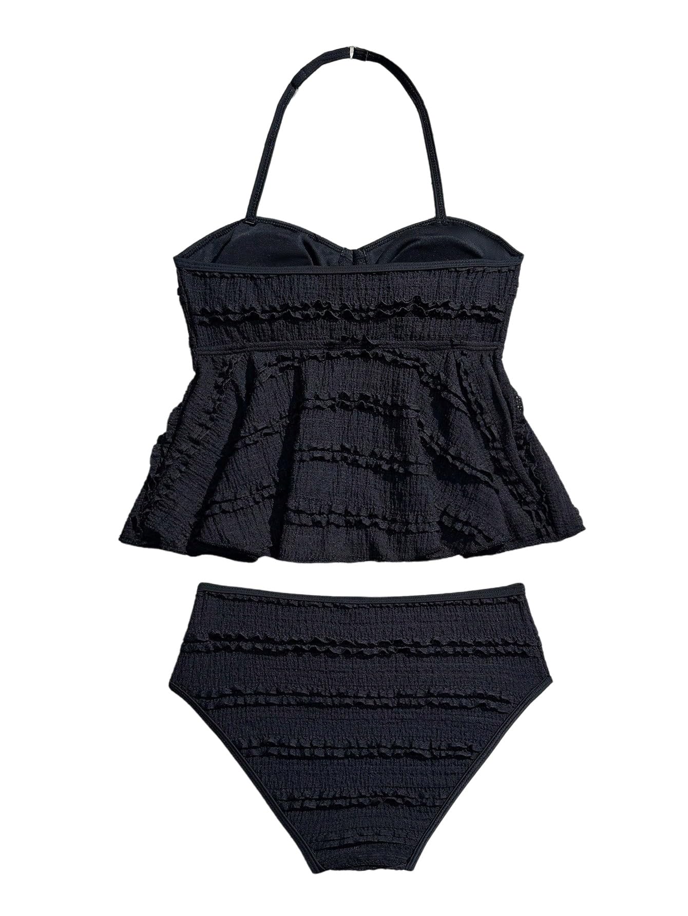 SweatyRocks Mädchen Tankini Set 2 Teiliger Badeanzug Set Tankinis Bikini-Set Schwimmen Bademode Set Strandmode Strand Outfits