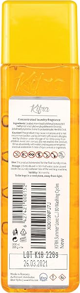 KIFRA Summer Love Parfum concentré pour linge 200 ml, 80 lavages, longue durée - 2