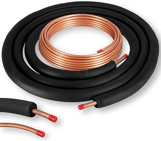 Iron Forge Tools HVAC Line Set Insulation - 35ft 3/4 & 3/8 Seamless Copper AC Lineset Insulation with .55 inch EPDM Refrigerant Line for Air Conditioner & Heat Pump