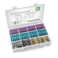 Vista 19 de Conectores de empalme termorretráctiles, 200 piezas 22-16 AWG rojos aislados impermeables, conectores de cable eléctrico automotriz grado marino