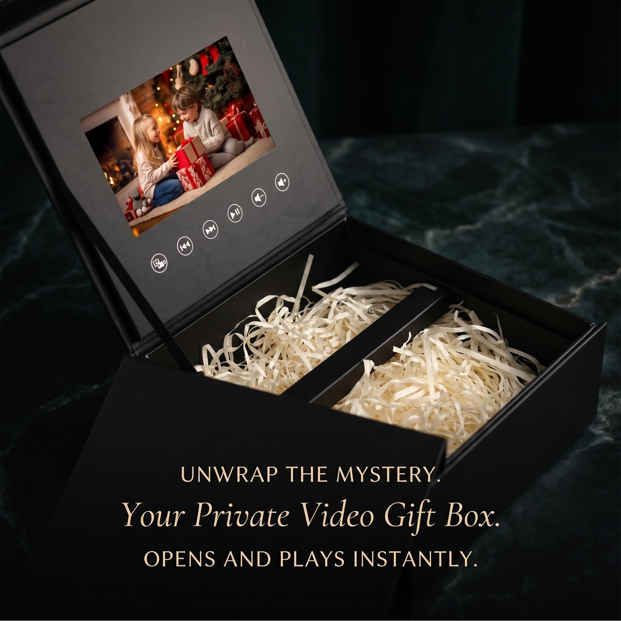 Coffret cadeau vidéo mariage et anniversaire - Écran IPS 5 pouces, 4 Go, Type-C - Fermeture magnétique personnalisée pour vœux personnalisés