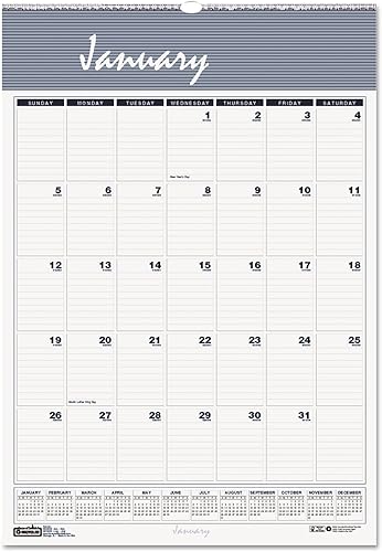 House of Doolittle 334 Recycled Bar Harbor - Calendario mensual de pared encuadernado en alambre, 22 x 31 14, 2018