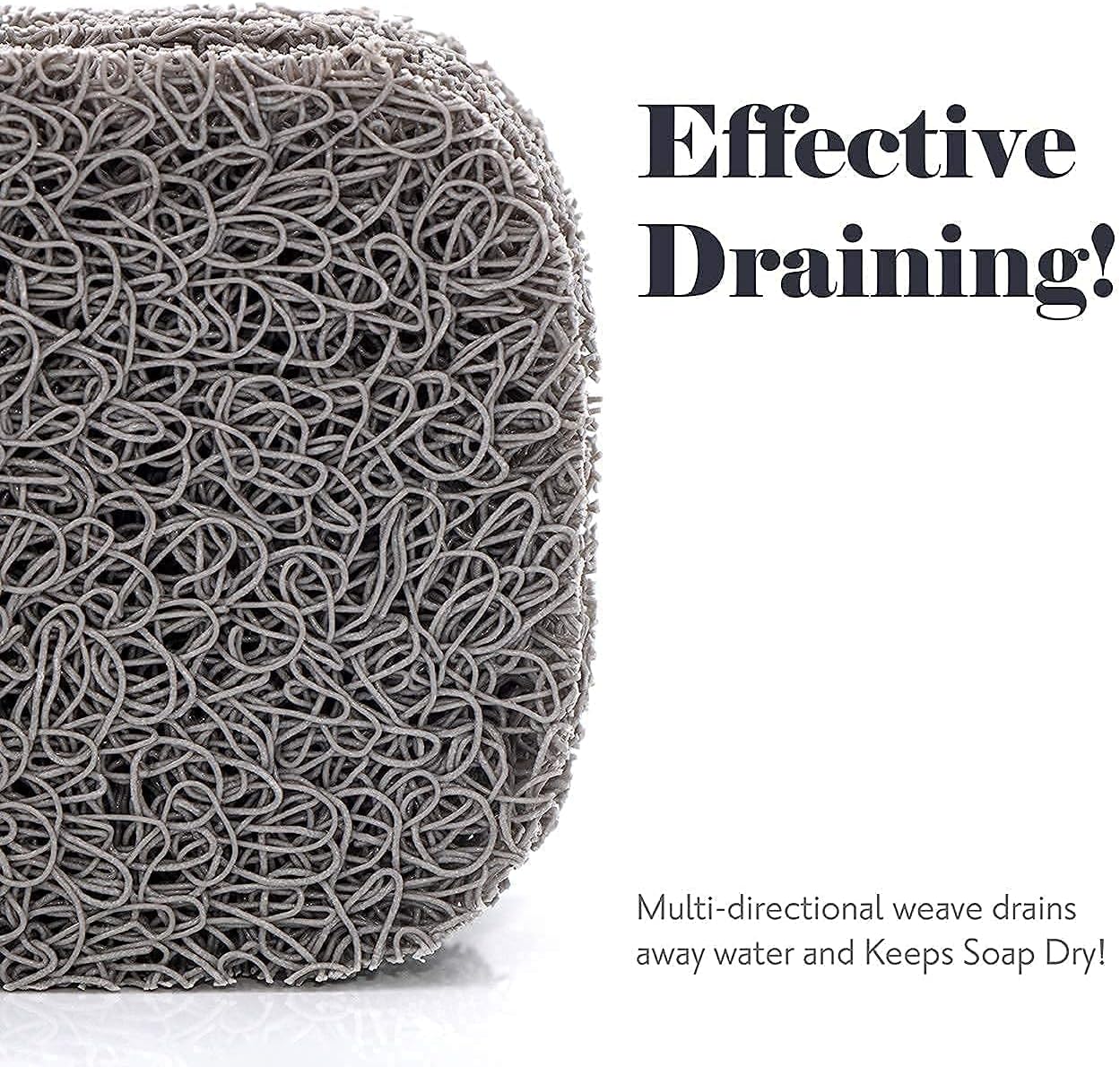 myHomeBody Soap Saver | Soap Lifting Pads for Soap Dish | Multi-Directional Weave, Efficient Draining Soap Bar Holder for Shower | 6 Piece Set – 3 Beige, 3 Gray : Beauty & Personal Care