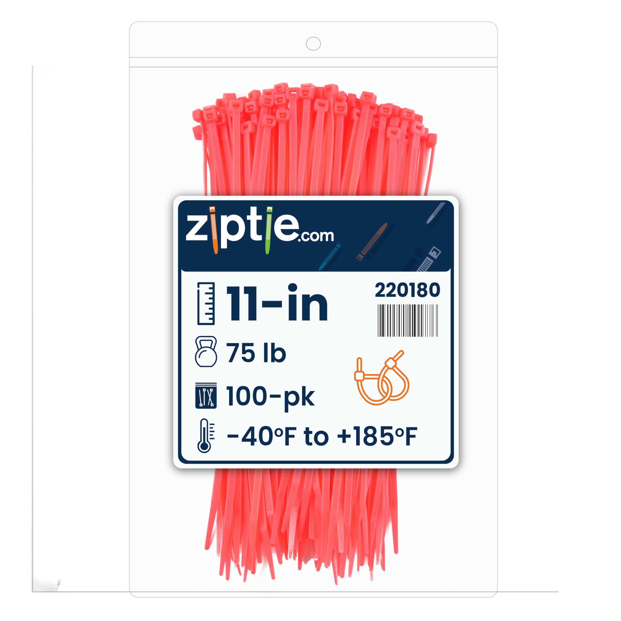 Amazon.com: ZipTie.com 11-Inch Fluorescent Pink Nylon Multi